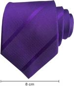 Plain Satin Striped Ties - Purple